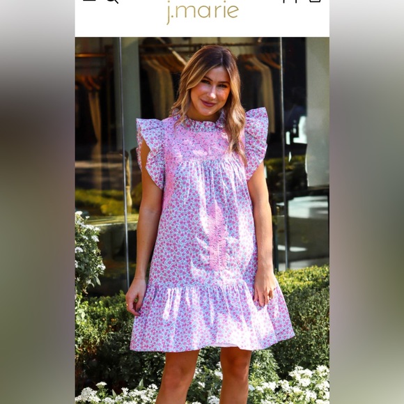 j. marie Dresses & Skirts - Corrine Ruffle Neck Dress